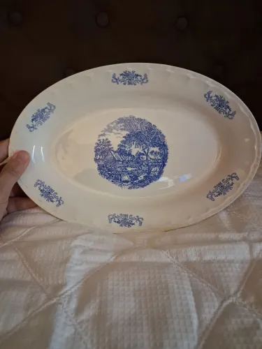 Travessa para servir de porcelana antiga Porto Ferreira