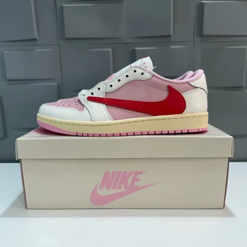 Air Jordan 1 Low x Travis Scott Sail Tropical Pink 40