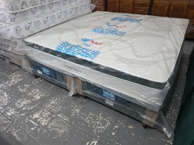 Cama box super King molas ensacadas nova 