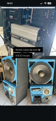 CAIXA DE SOM AUTOMOTIVA COMPLETA