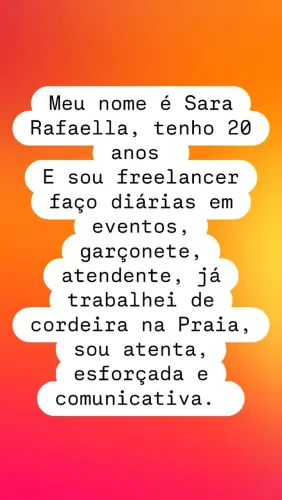 Faço diárias, freelancer.