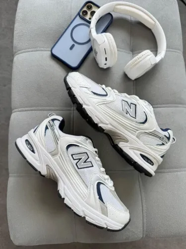 Tênis New Balance 530 Branco/Marinho Feminino Premium (Foto Real)