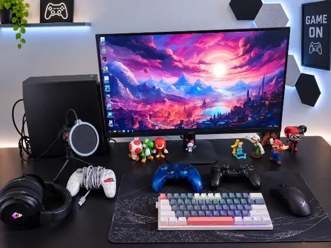 PC Gamer + Monitor AOC 27" 120Hz - Core i3 9100 | 16GB DDR4 | SSD 256GB