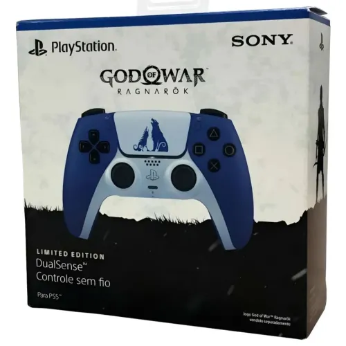 Kit com 2 controles Dualsense edição God of War + Spider-man LACRADOS NA CAIXA