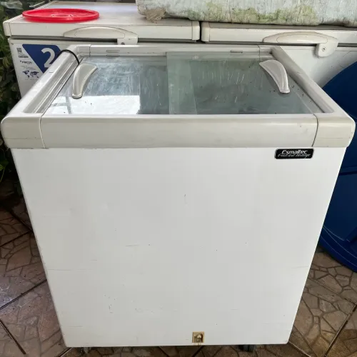 Freezer tampa de vidro expositora 
