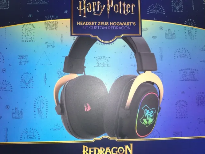 Fone de ouvido headset redragon Zeus harry potter