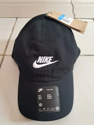 Boné nike club cap preto ajustável