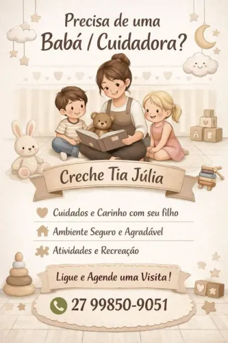 Cuido de criança na minha casa