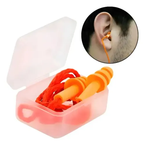 protetor ruido auditivo ouvido auricular silicone sonora 17db bom-7415