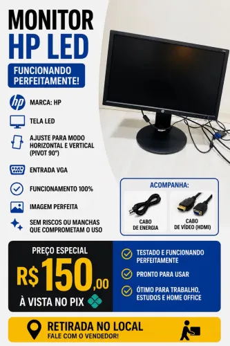 Monitor HP - Horizontal e Vertical