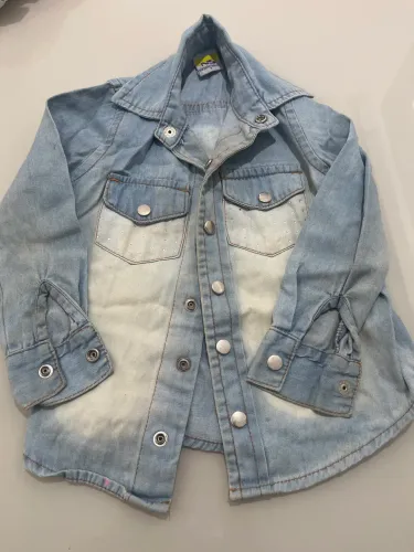 Camisa jeans infantil menina 