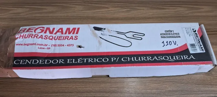 Acendedor elétrico para lareira e churrasqueira 110V