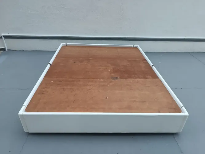 Cama box de madeira Queen