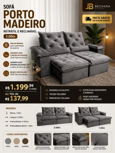 Sofá Retrátil