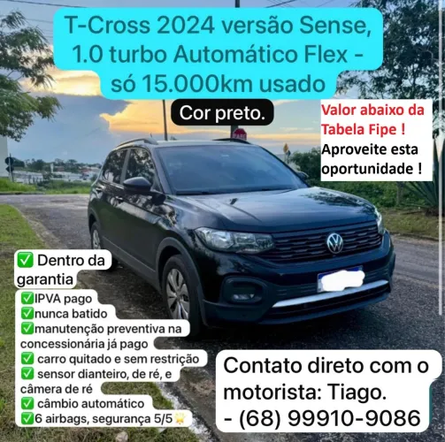 Volkswagen T-Cross 1.0 TSI Flex 12V 5P Aut. 2024