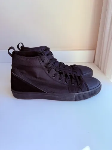 bota masculina zara cano médio preta 41
