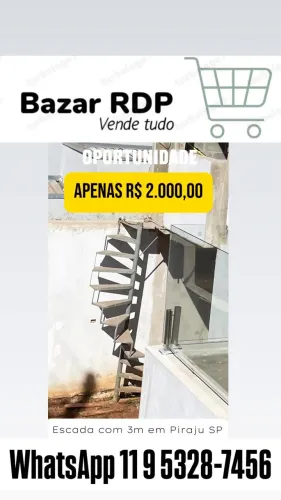 Escada de ferro caracol 
