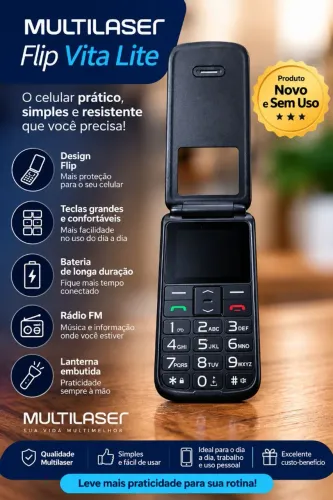 Celular Multilaser Flip Vita Lite P9142 Novo / Nunca Usado