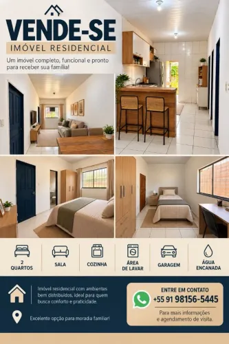 Casa Pronta para Morar | 2 Quartos (1 Suíte) - TAPANÃ