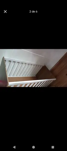 berço novo sem Uso com Colchão lacrado rodinhas e suporte de mosqueiro 