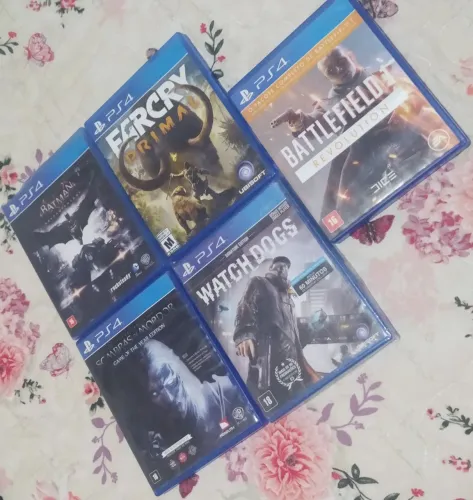 5 jogos ps4 por 199$ (Usados)