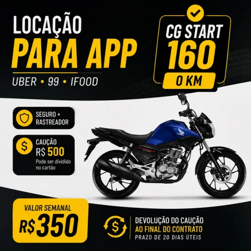 Moto 0km para locação