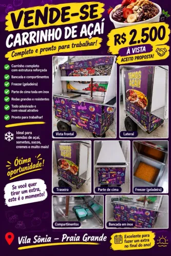 carinho de açaí