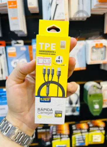 Cabo Usb Tipo C + Lightning + Micro Usb