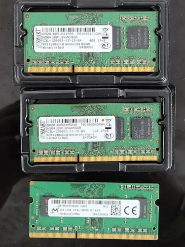 Memórias Notebook 4gb (cada) DDR3