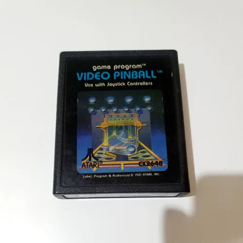 VIDEO PINBALL ATARI 2600 CARTUCHO 100% ORIGINAL ATARI INC AMERICANA BLACK LABEL LINDONA