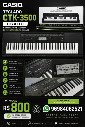 Teclado Casio CTK3500