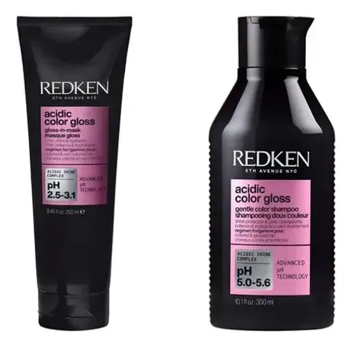 Máscara e shampoo para cabelos coloridos 