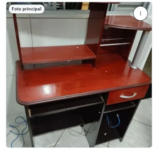 Mesa Escrivaninha Completa p/ Computador e Impressora