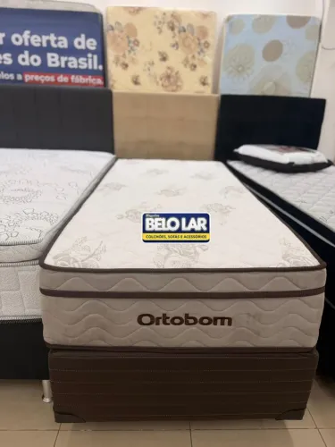 Conjunto Box Ortobom solteiro molas ensacadas