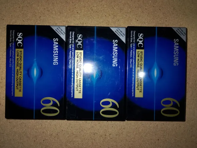 3 Fitas K7 Samsung originais lacradas