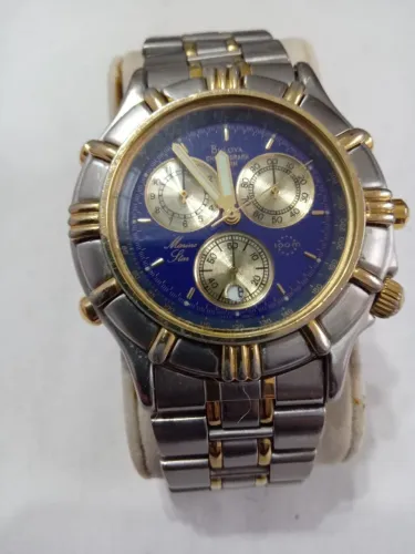 Relogio Bulova Masculino Ouro e Aço mod. Chronograf