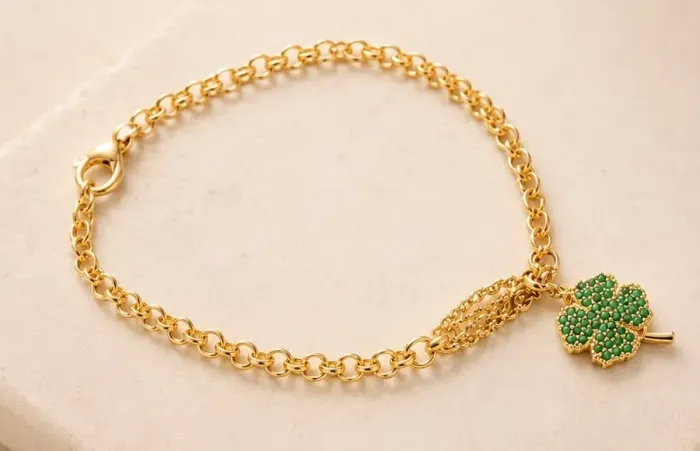 Pulseira Trevo da Sorte em Ouro 18k 750