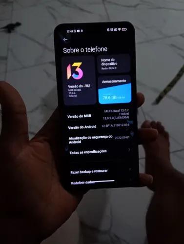 Redmi Note 9 trinca porém funcionando tudo