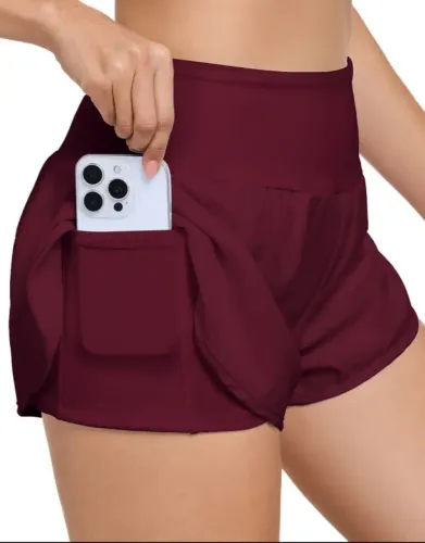 Short duplo c/ bolsos laterais