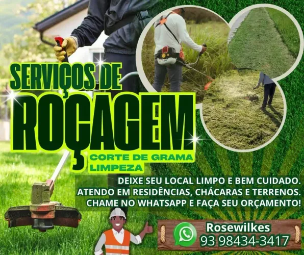 serviço de roçagem jardinagem capina limpesa em geral 