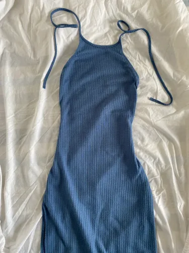 Vestido longo azul Shein
