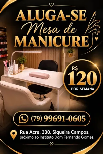 ALUGUEL DE MESA MANICURE