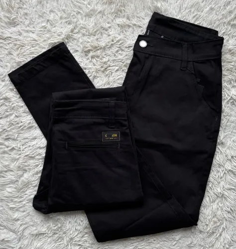 Calça Sarja Esporte Fino Preta
