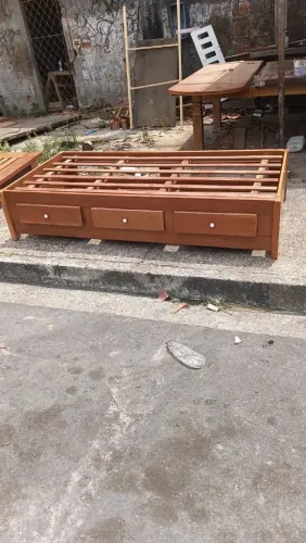 Base solteiro com 3 gavetas