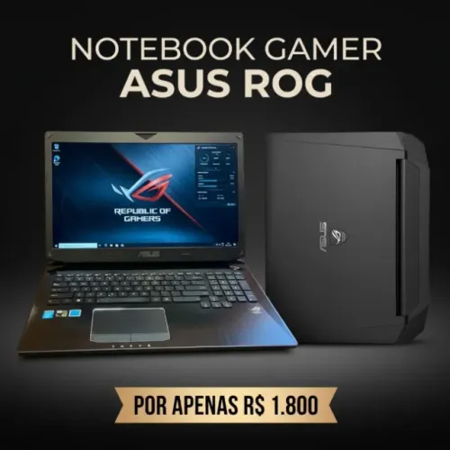Notebook Gamer ASUS ROG i7 | 16GB RAM | SSD | GTX 870M (Estado de Novo!)