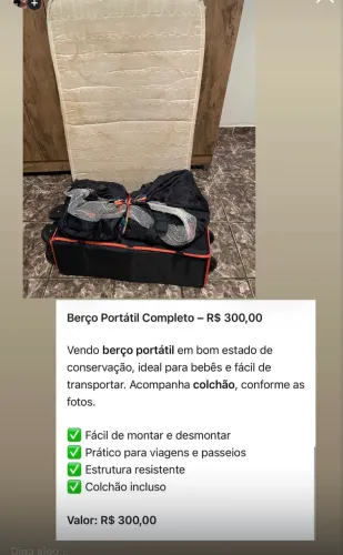 Cercadinho para criança. Acompanha colchão