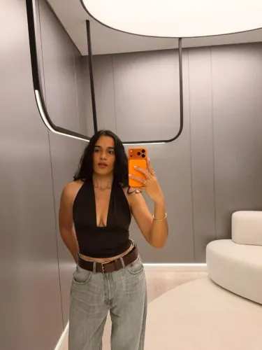 Cropped agnes poliamida 100% forrada 