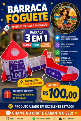Cabana foguete 3 em1