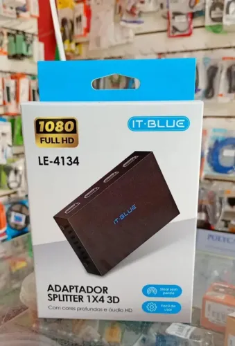 Splitter Hdmi 1x4 com Fonte It-Blue Novo Promoção
