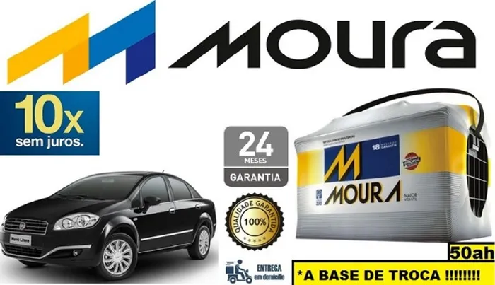 Bateria Moura Fiat Linea 1.4 (2008 a 2012) 50Ah 12v  
